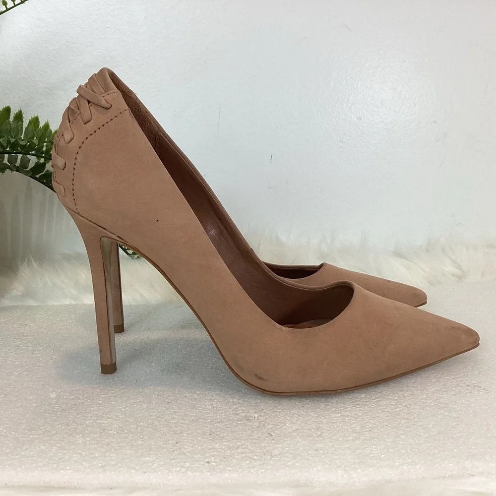 Steve Madden Nude Suede Pointed-Toe Stiletto Pumps